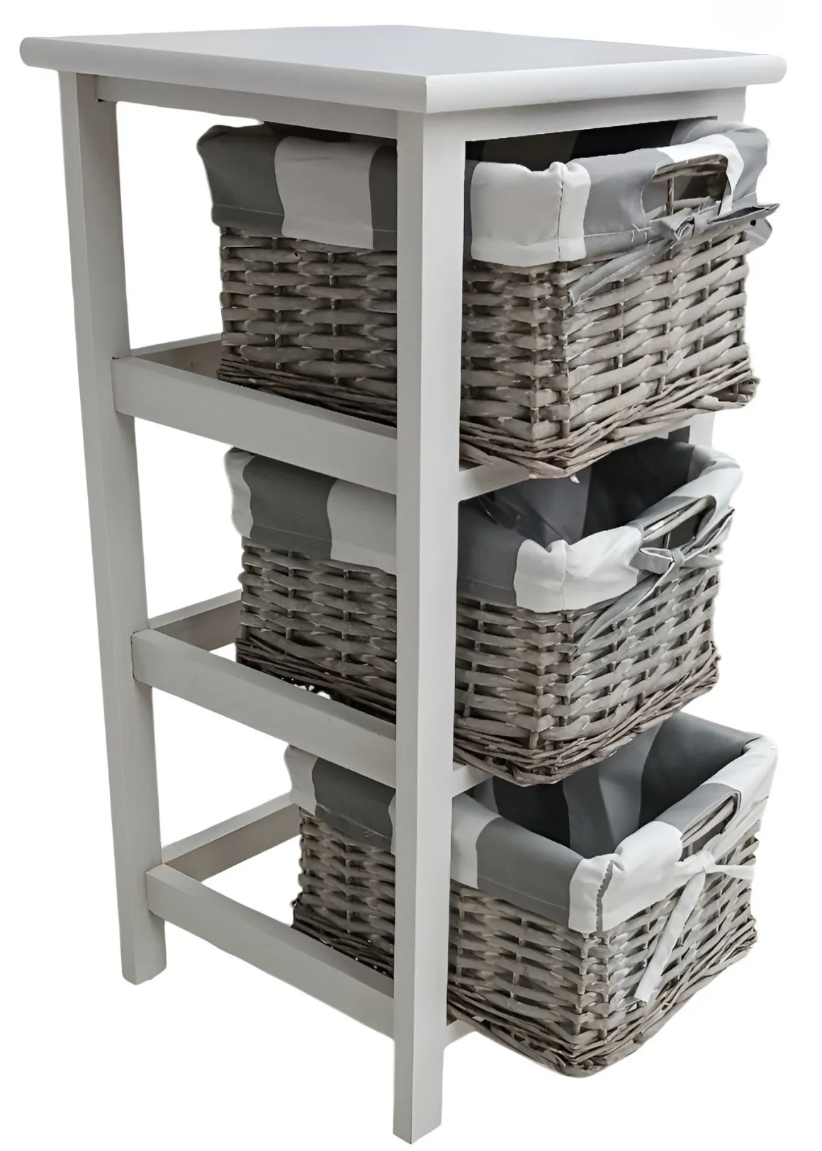 CASSETTIERA MULTIUSO IN LEGNO MASSELLO CM 30X30 H.58 BIANCO: vendita online CASSETTIERA MULTIUSO IN LEGNO MASSELLO CM 30X30 H.58 BIANCO in offerta