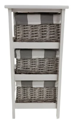 CASSETTIERA MULTIUSO IN LEGNO MASSELLO CM 30X30 H.58 BIANCO: vendita online CASSETTIERA MULTIUSO IN LEGNO MASSELLO CM 30X30 H.58 BIANCO in offerta