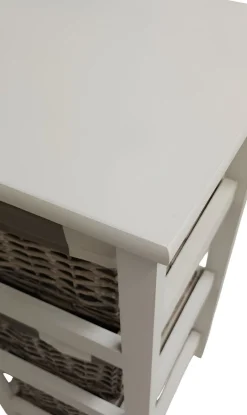 CASSETTIERA MULTIUSO IN LEGNO MASSELLO CM 30X30 H.58 BIANCO: vendita online CASSETTIERA MULTIUSO IN LEGNO MASSELLO CM 30X30 H.58 BIANCO in offerta