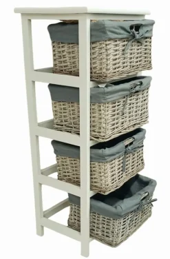 CASSETTIERA MULTIUSO IN LEGNO MASSELLO CM 37X29 H.83 BIANCO: vendita online CASSETTIERA MULTIUSO IN LEGNO MASSELLO CM 37X29 H.83 BIANCO in offerta