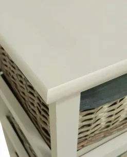 CASSETTIERA MULTIUSO IN LEGNO MASSELLO CM 37X29 H.83 BIANCO: vendita online CASSETTIERA MULTIUSO IN LEGNO MASSELLO CM 37X29 H.83 BIANCO in offerta