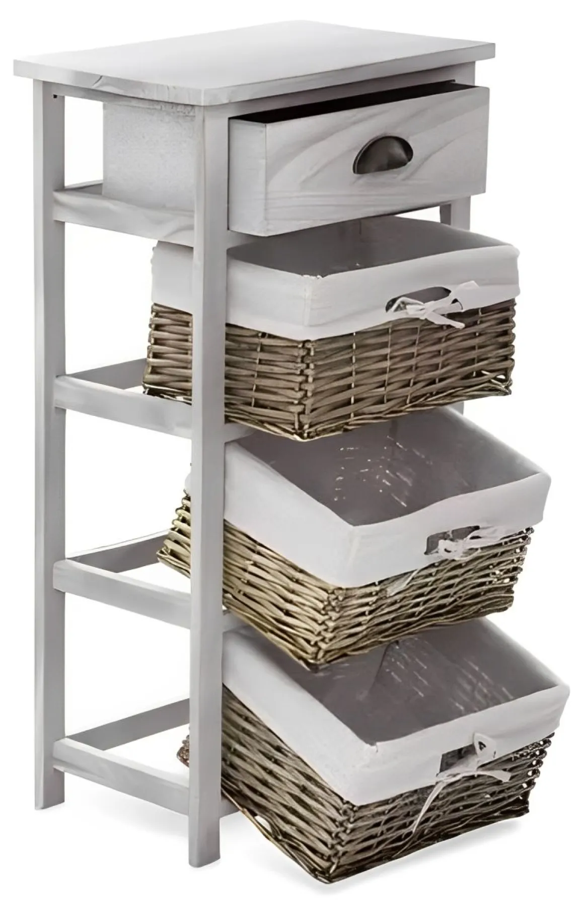 CASSETTIERA MULTIUSO IN LEGNO MASSELLO CM 40X29 H.80 BIANCO: vendita online CASSETTIERA MULTIUSO IN LEGNO MASSELLO CM 40X29 H.80 BIANCO in offerta