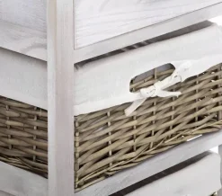 CASSETTIERA MULTIUSO IN LEGNO MASSELLO CM 40X29 H.80 BIANCO: vendita online CASSETTIERA MULTIUSO IN LEGNO MASSELLO CM 40X29 H.80 BIANCO in offerta