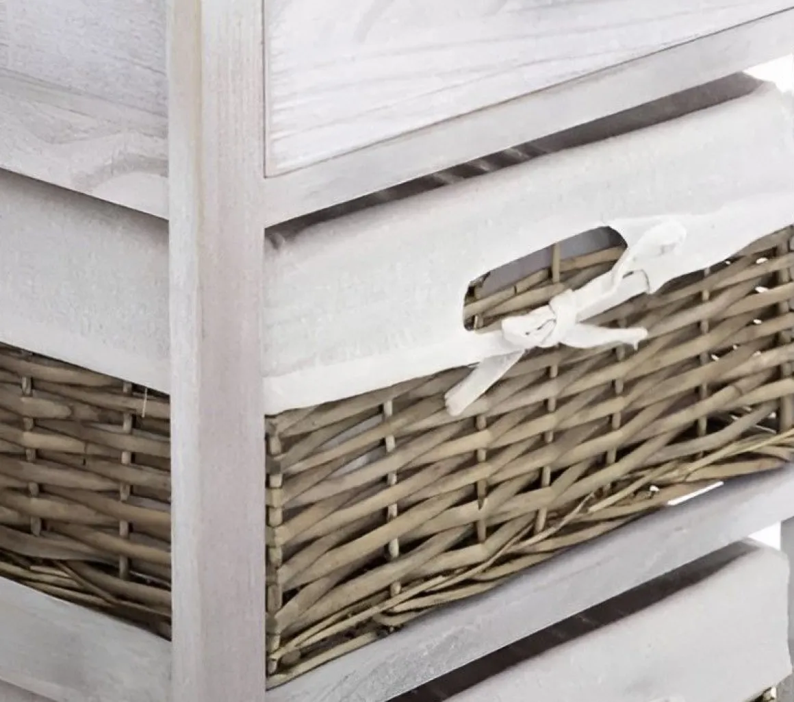 CASSETTIERA MULTIUSO IN LEGNO MASSELLO CM 40X29 H.80 BIANCO: vendita online CASSETTIERA MULTIUSO IN LEGNO MASSELLO CM 40X29 H.80 BIANCO in offerta