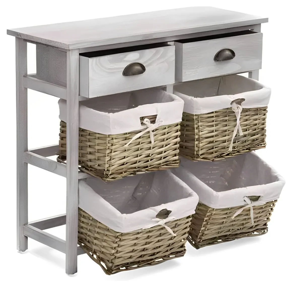 CASSETTIERA MULTIUSO IN LEGNO MASSELLO CM 74X29 H.65.5 CEMENTO : vendita online CASSETTIERA MULTIUSO IN LEGNO MASSELLO CM 74X29 H.65.5 CEMENTO in offerta