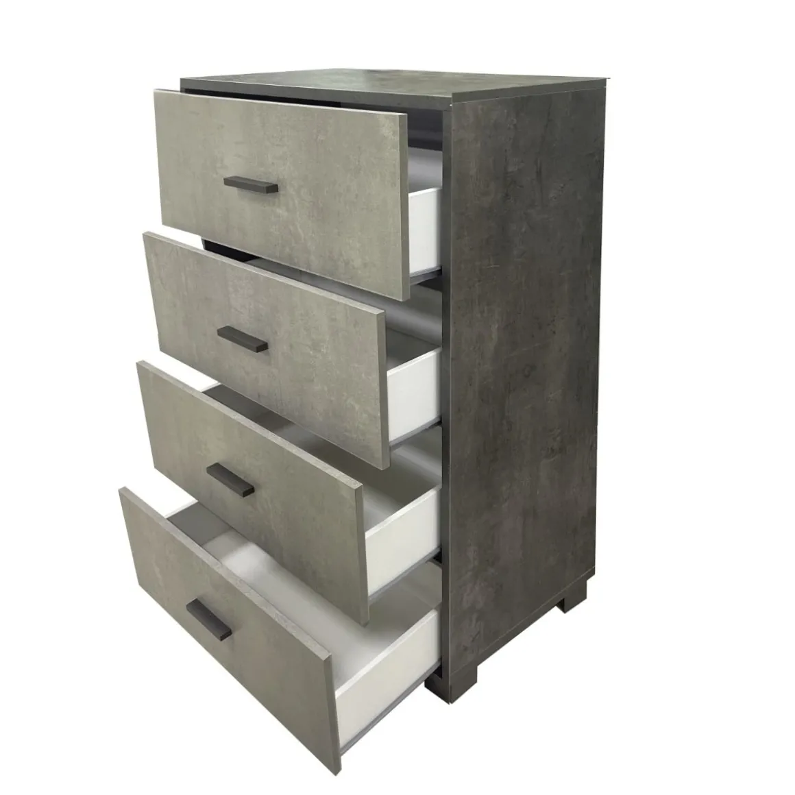 CASSETTIERA QUADRANTE CM 70X41 H. 112 OSSIDO NERO E CEMENTO : vendita online CASSETTIERA QUADRANTE CM 70X41 H. 112 OSSIDO NERO E CEMENTO in offerta