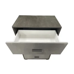 CASSETTIERA QUADRANTE CM 70X41 H. 112 OSSIDO NERO E CEMENTO : vendita online CASSETTIERA QUADRANTE CM 70X41 H. 112 OSSIDO NERO E CEMENTO in offerta