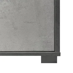 CASSETTIERA QUADRANTE CM 70X41 H. 112 OSSIDO NERO E CEMENTO : vendita online CASSETTIERA QUADRANTE CM 70X41 H. 112 OSSIDO NERO E CEMENTO in offerta