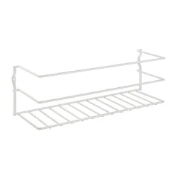 CESTELLO MULTIUSO LIMPIA IN FERRO BIANCO 34X11X11CM