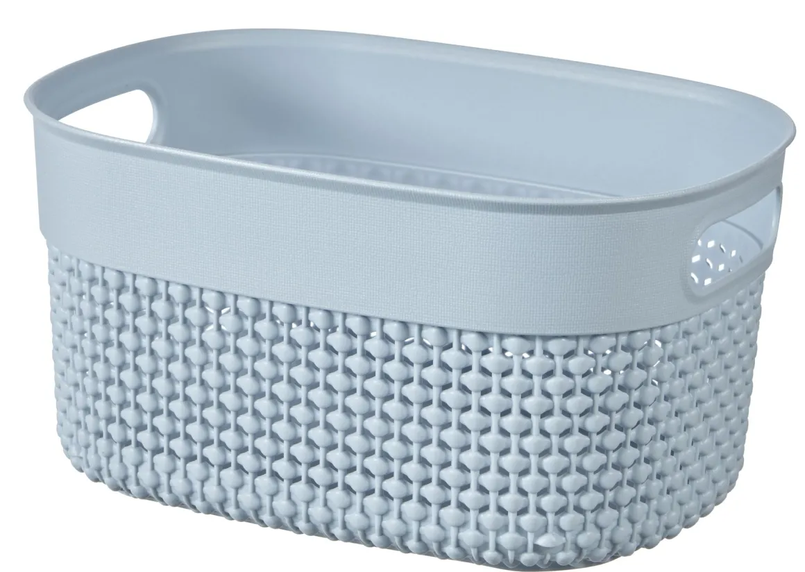 CESTINO IN PLASTICA FILO BASKET CURVER STONE CELESTE 3,5LT 23,5X17,5X12CM : vendita online CESTINO IN PLASTICA FILO BASKET CURVER STONE CELESTE 3,5LT 23,5X17,5X12CM in offerta