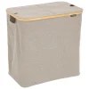 CESTO PORTA BIANCHERIA IN BAMBOO/POLIESTERE/CARTONE BEIGE 53X33X54CM: vendita online CESTO PORTA BIANCHERIA IN BAMBOO/POLIESTERE/CARTONE BEIGE 53X33X54CM in offerta