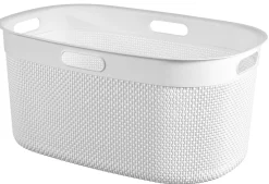 CESTO BIANCHERIA MOD. FILO BIANCO IN PLASTICA RICICLATA 59X39X27CM: vendita online CESTO BIANCHERIA MOD. FILO BIANCO IN PLASTICA RICICLATA 59X39X27CM in offerta