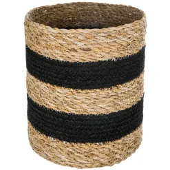 CESTO IN JUTA NATURALE/NERO D 24 H 24.5CM: vendita online CESTO IN JUTA NATURALE/NERO D 24 H 24.5CM in offerta