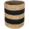 CESTO IN JUTA NATURALE/NERO D 27.5 H 27CM: vendita online CESTO IN JUTA NATURALE/NERO D 27.5 H 27CM in offerta