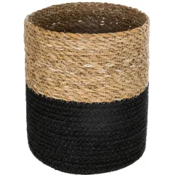 CESTO IN JUTA NATURALE/NERO D 27.5 H 27CM: vendita online CESTO IN JUTA NATURALE/NERO D 27.5 H 27CM in offerta