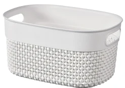 CESTO IN PLASTICA MOD. FILO XS 23.5X17.5 H 12CM 3.5LT BIANCO: vendita online CESTO IN PLASTICA MOD. FILO XS 23.5X17.5 H 12CM 3.5LT BIANCO in offerta