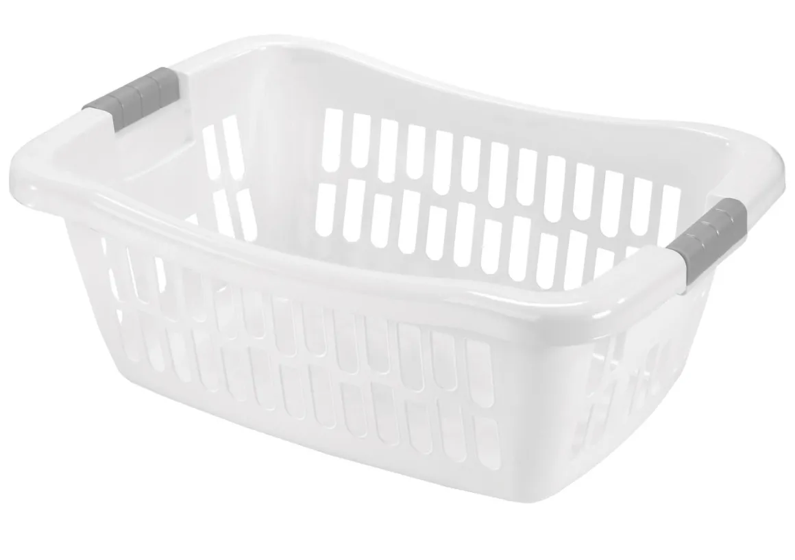 CESTONE FORATO IN PLASTICA CON MANIGLIE LATERALI 64X44X24,5CM BIANCO: vendita online CESTONE FORATO IN PLASTICA CON MANIGLIE LATERALI 64X44X24,5CM BIANCO in offerta