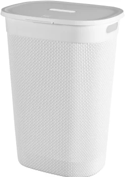 CESTO PORTABIANCHERIA MOD. FILO IN PLASTICA RICICLATA 44X35X61CM 55LT BIANCO : vendita online CESTO PORTABIANCHERIA MOD. FILO IN PLASTICA RICICLATA 44X35X61CM 55LT BIANCO in offerta