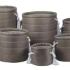CESTO ROTONDO IN TESSUTO POLIESTERE MARRONE 1 PEZZO 36X32CM : vendita online CESTO ROTONDO IN TESSUTO POLIESTERE MARRONE 1 PEZZO 36X32CM in offerta
