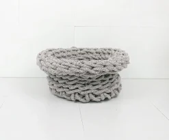 CESTO SOFT IN POLIPROPILENE ANNODATO A MANO DIAM. 44CM GRIGIO: vendita online CESTO SOFT IN POLIPROPILENE ANNODATO A MANO DIAM. 44CM GRIGIO in offerta