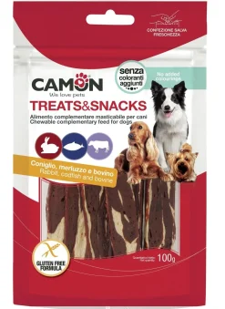 CHEWY STRIPES CON CONIGLIO/MERLUZZO E PELLE BOVINA 100GR: vendita online CHEWY STRIPES CON CONIGLIO/MERLUZZO E PELLE BOVINA 100GR in offerta