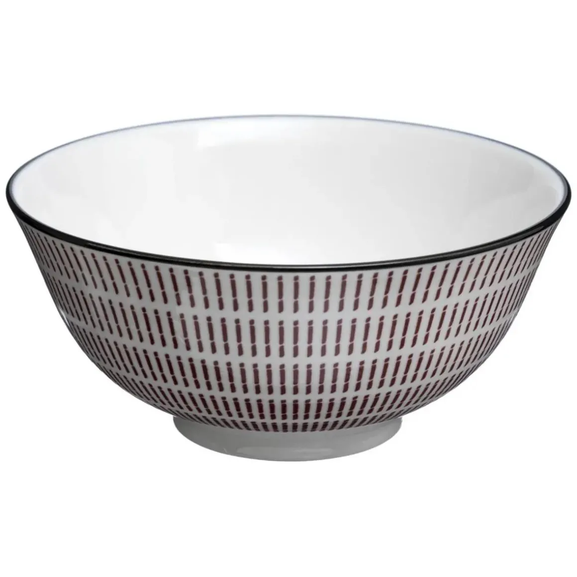 CIOTOLA IN PORCELLANA LINEA LUNIS 500ML DIAM. 15CM BIANCO/ROSSO