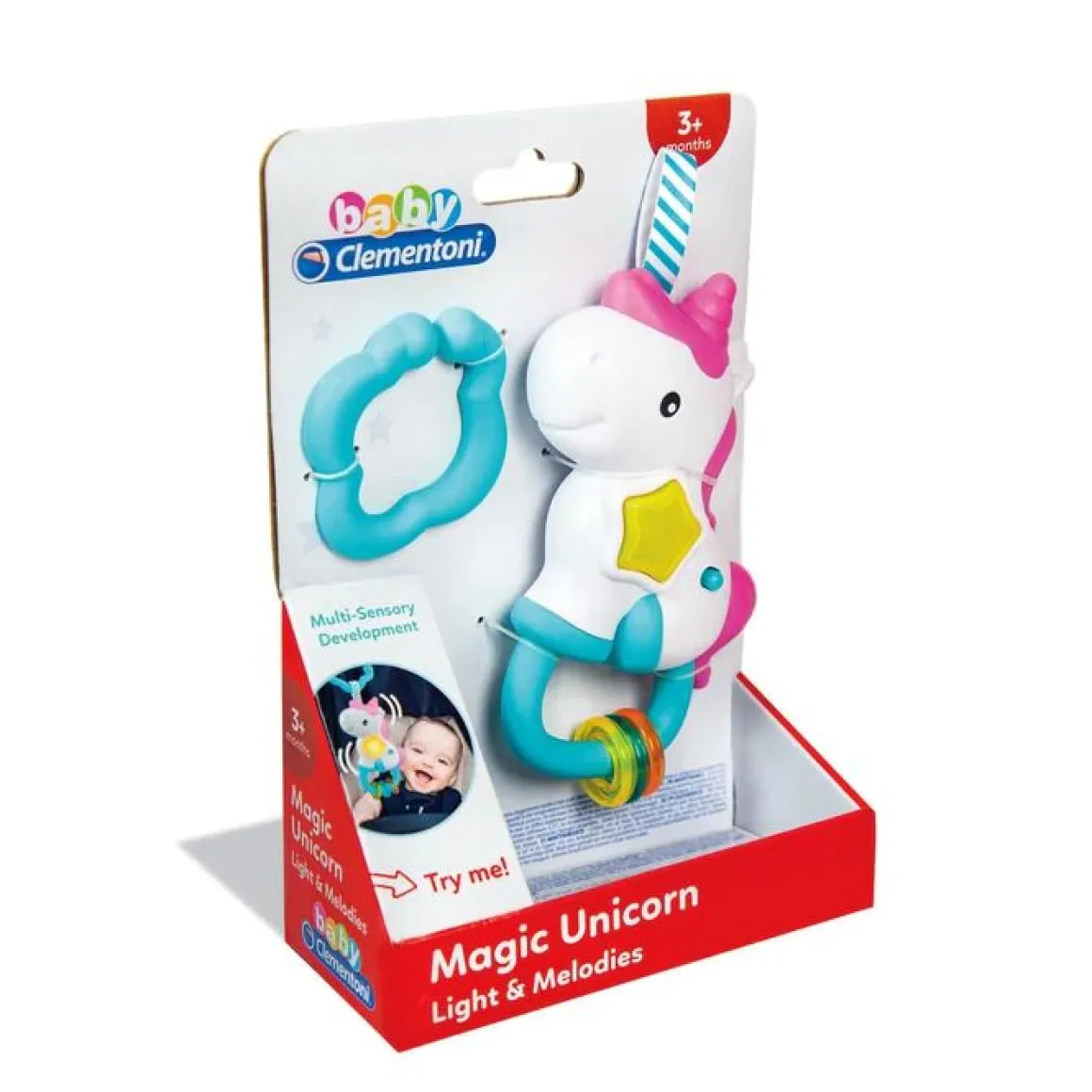 CLEMENTONI BABY - INTARACTIVE RATTLE UNICORN: vendita online CLEMENTONI BABY - INTARACTIVE RATTLE UNICORN in offerta