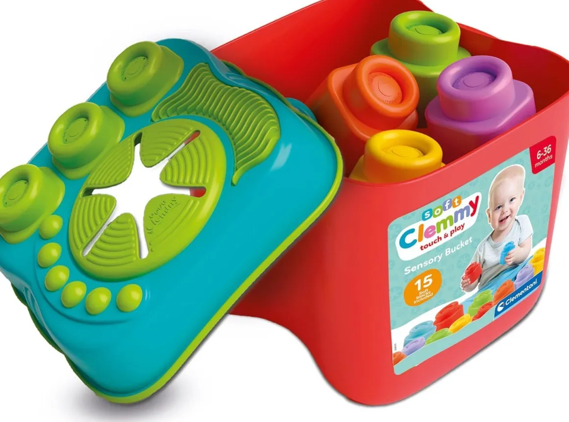 CLEMENTONI CLEMMY SENSORY BUCKET - TOUCH BUILD AND PLAY: vendita online CLEMENTONI CLEMMY SENSORY BUCKET - TOUCH BUILD AND PLAY in offerta