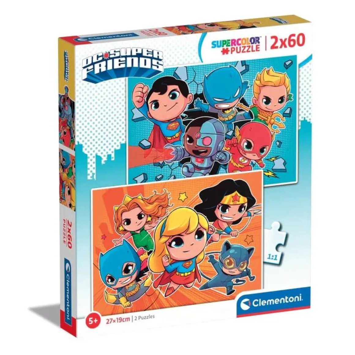 CLEMENTONI SUPERCOLOR - PUZZLE 2X60 DC COMICS SUPERFRIENDS: vendita online CLEMENTONI SUPERCOLOR - PUZZLE 2X60 DC COMICS SUPERFRIENDS in offerta