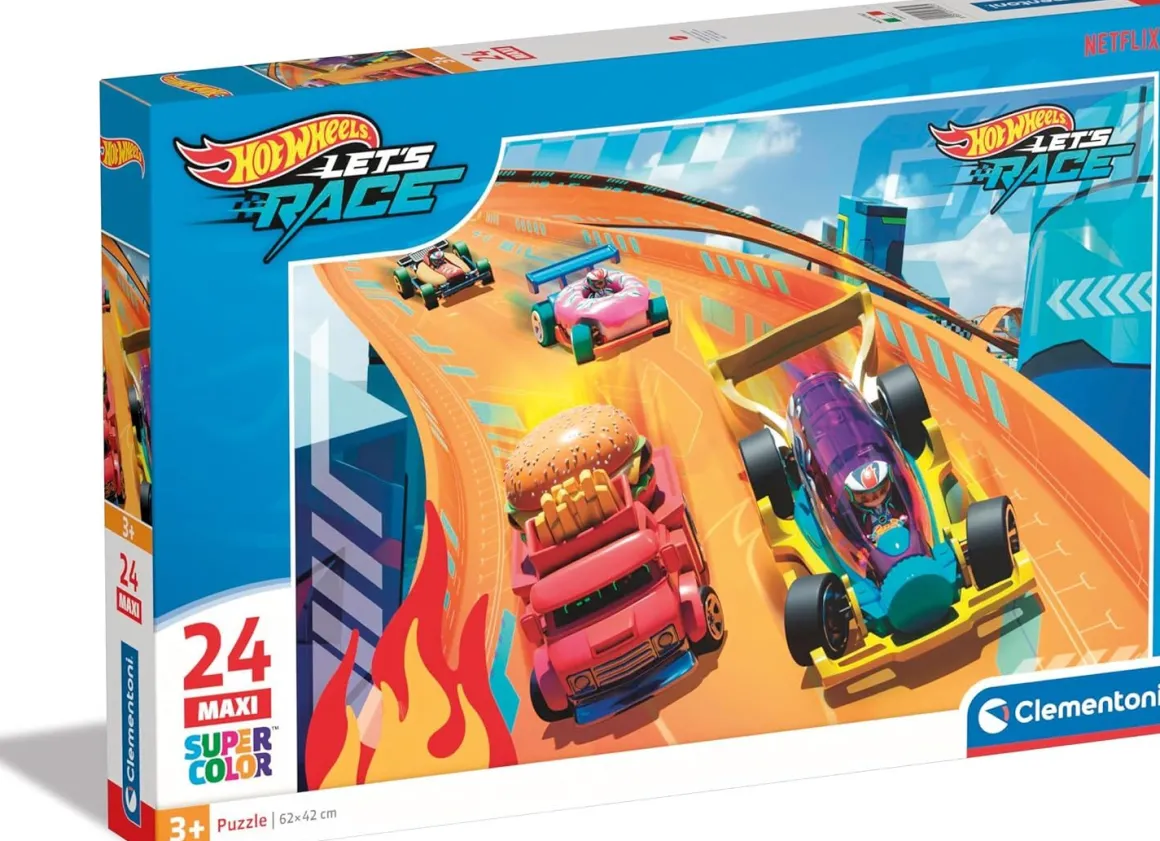 CLEMENTONI SUPERCOLOR - PUZZLE 24 MAXI PEZZI HOTWHEELS: vendita online CLEMENTONI SUPERCOLOR - PUZZLE 24 MAXI PEZZI HOTWHEELS in offerta