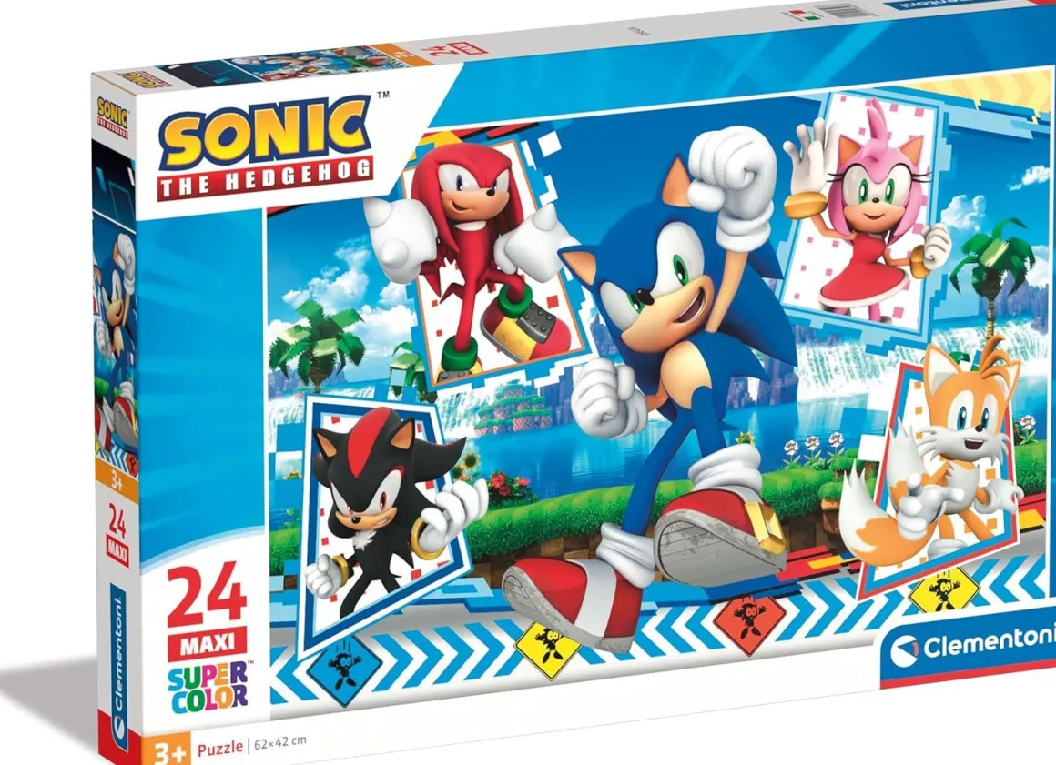 CLEMENTONI SUPERCOLOR - PUZZLE 24 MAXI PEZZI SONIC: vendita online CLEMENTONI SUPERCOLOR - PUZZLE 24 MAXI PEZZI SONIC in offerta
