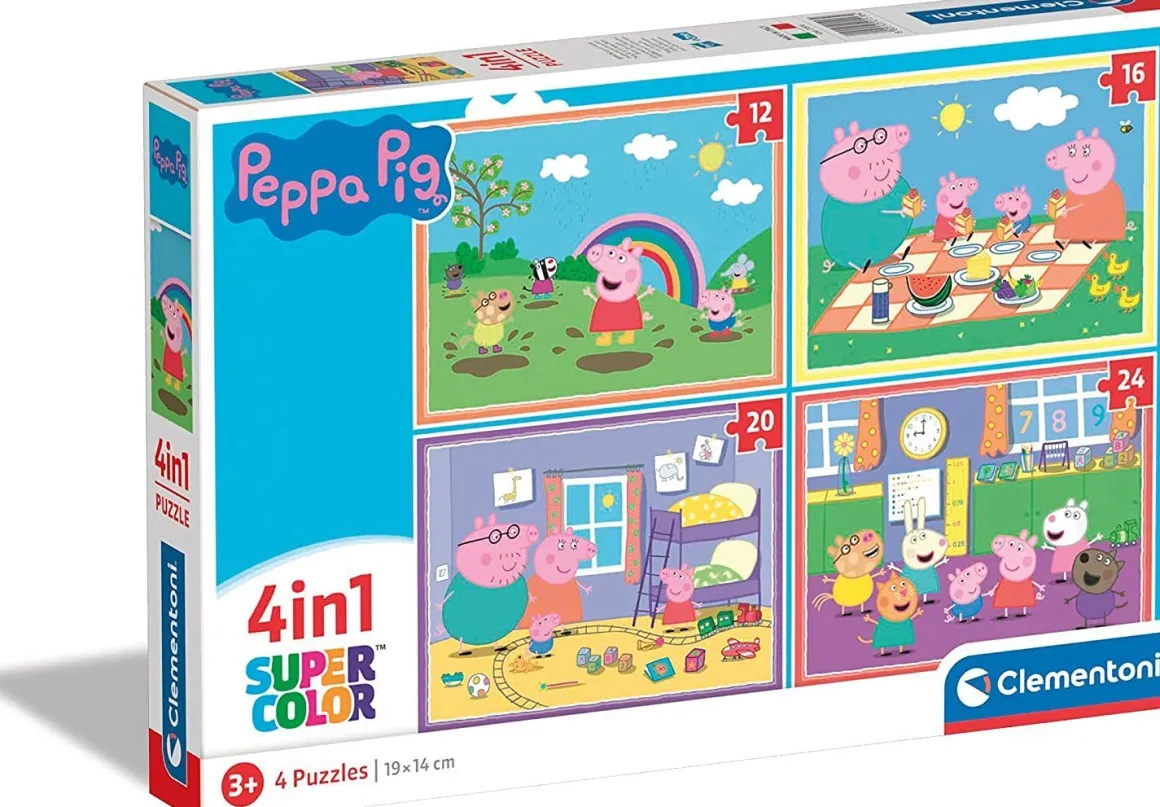 CLEMENTONI SUPERCOLOR - PUZZLE 4 IN 1 PEPPA PIG: vendita online CLEMENTONI SUPERCOLOR - PUZZLE 4 IN 1 PEPPA PIG in offerta