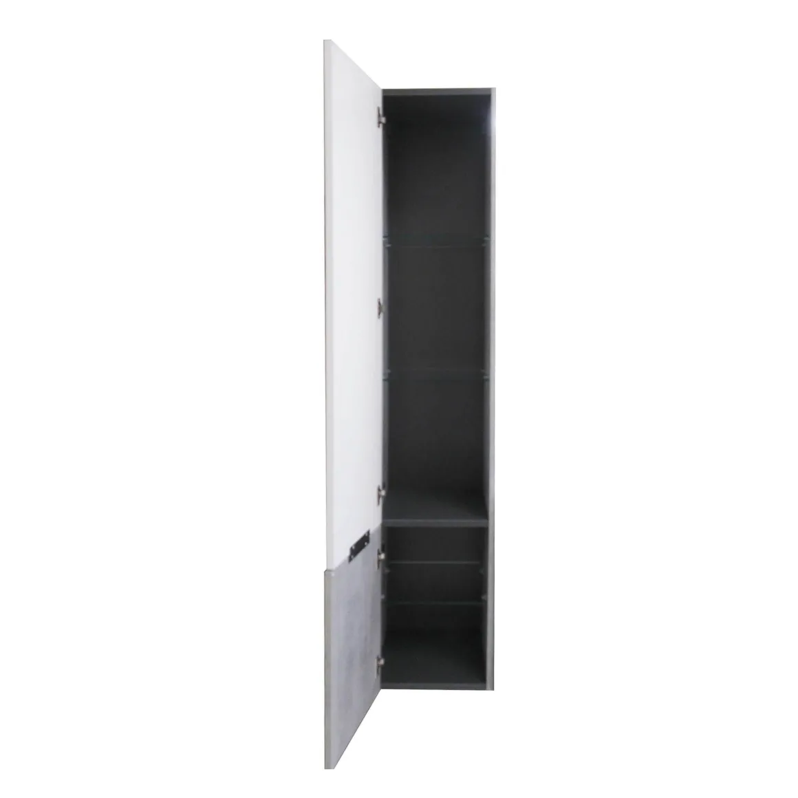 COLONNA BAGNO SOSPESA MOD. B201 CM 35X37 H. 175 BETON E BIANCO OPACO