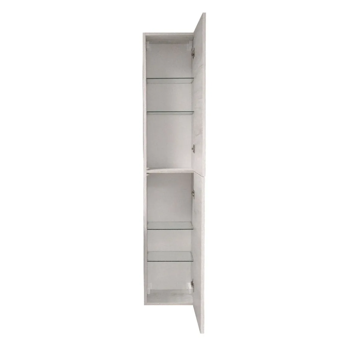 Colonna con Ante Reversibili in quercia Bianca: mobile bagno Colonna