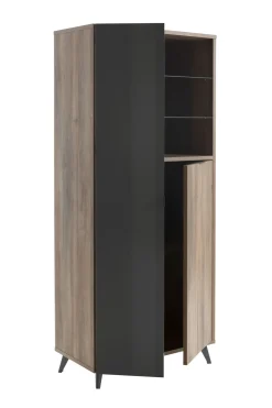 COLONNA INFINITO CM 83.1X42.9 H.190 NOCE BRERA E GRIGIO TITANIO LUCIDO in vendita online