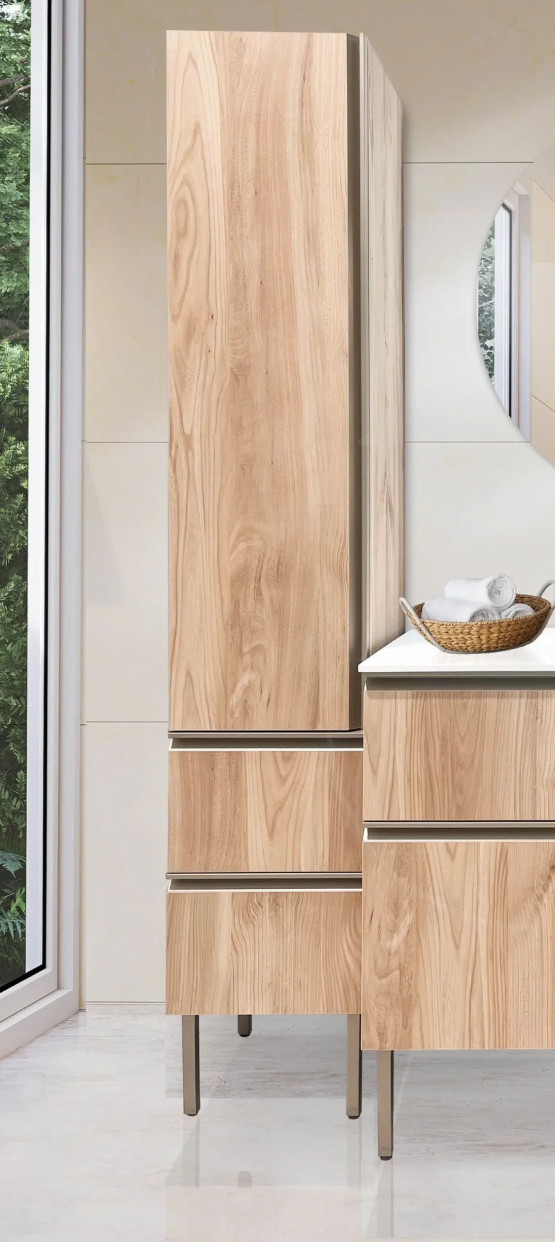 COLONNA MOD. BIK CM 35X37 H.195 TUTTA ALMOND