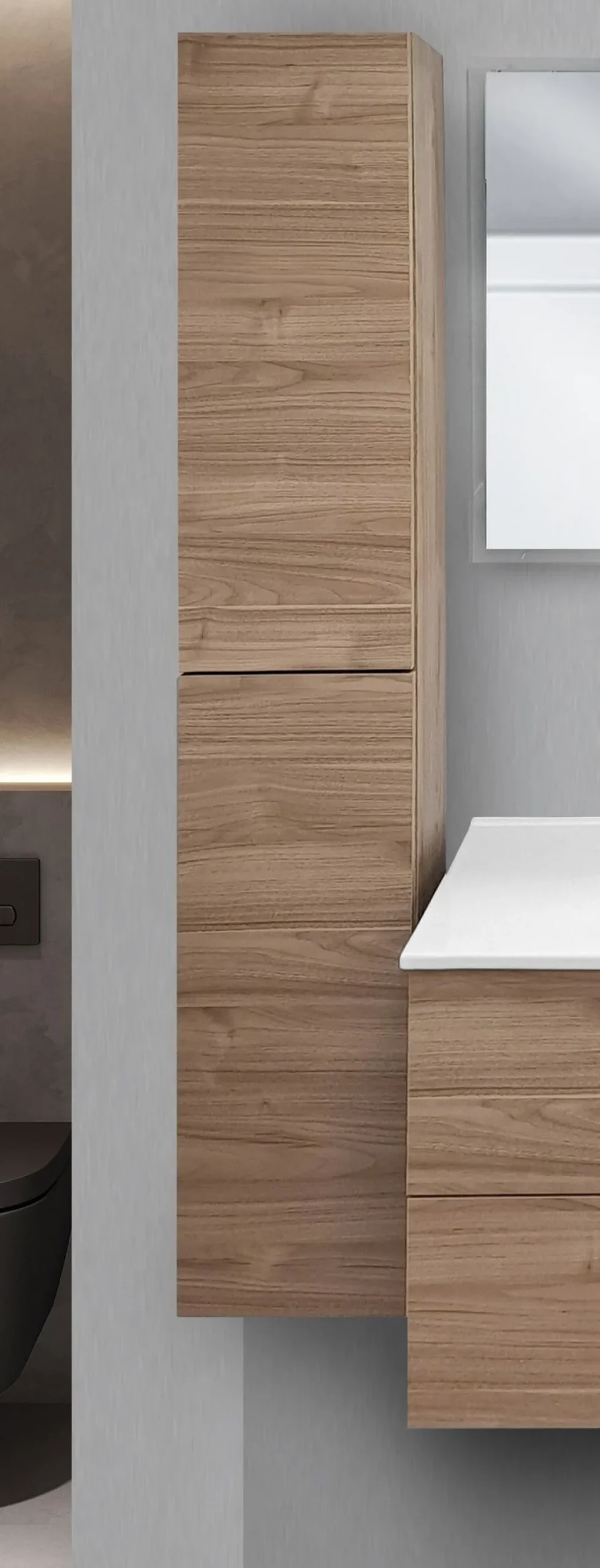 COLONNA MOD. MULTIUSO CM 30X22 H.160 NOCE