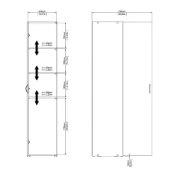 COLONNA MOD. SPACE CM 39,4X41,5 H.175,4 BIANCO OPACO: vendita online COLONNA MOD. SPACE CM 39,4X41,5 H.175,4 BIANCO OPACO in offerta