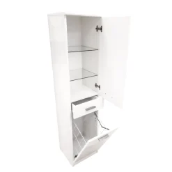 COLONNA PORTA BIANCHERIA MOD. CLASSICA CM 35X34 H. 150 BIANCO LUCIDO