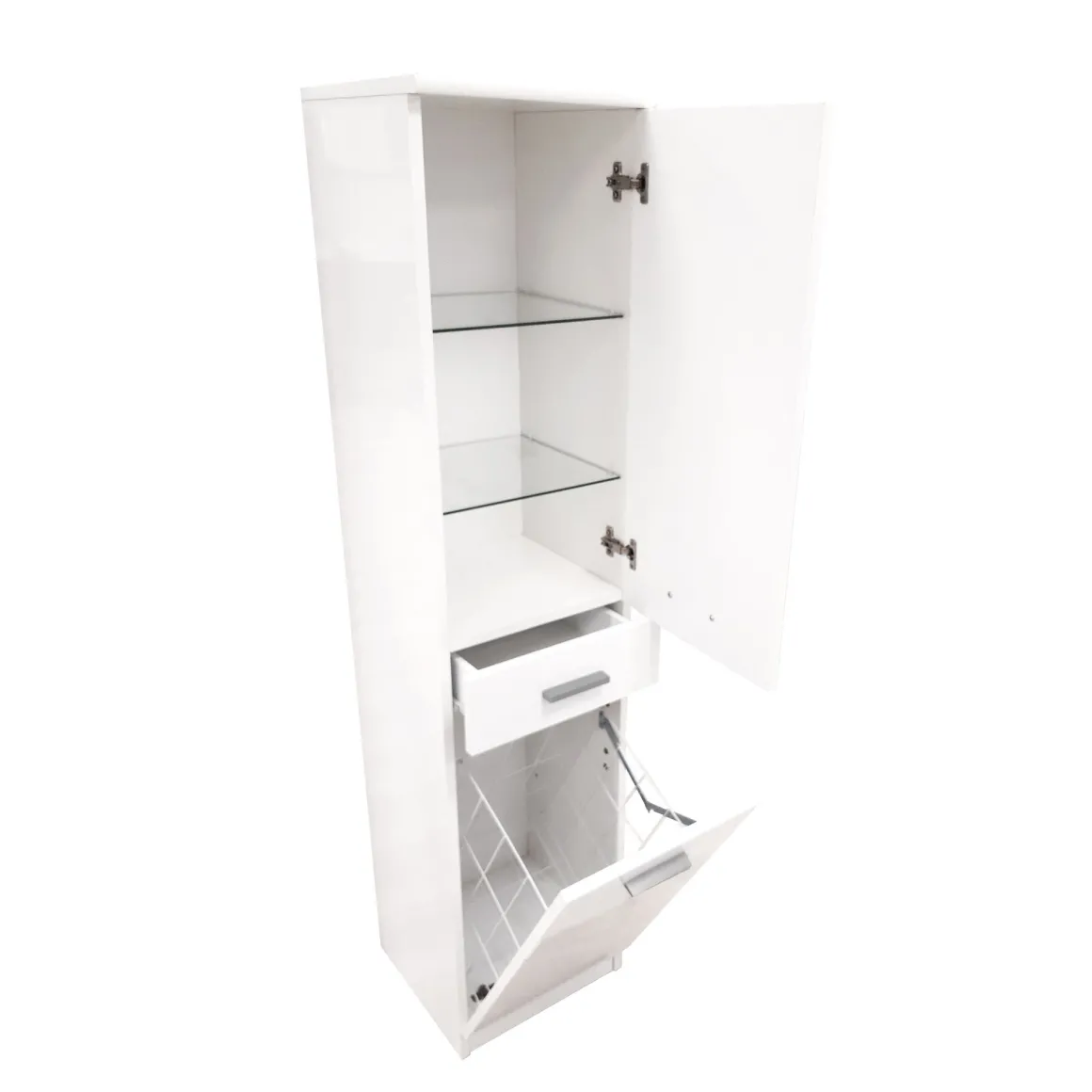 COLONNA PORTA BIANCHERIA MOD. CLASSICA CM 35X34 H. 150 BIANCO LUCIDO