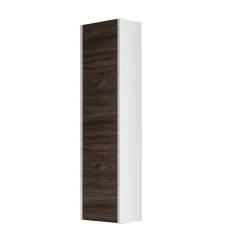 COLONNA SOSPESA MOD. LUNA CM 30X22 H. 120 BIANCO LUCIDO E OLMO CAFFE'