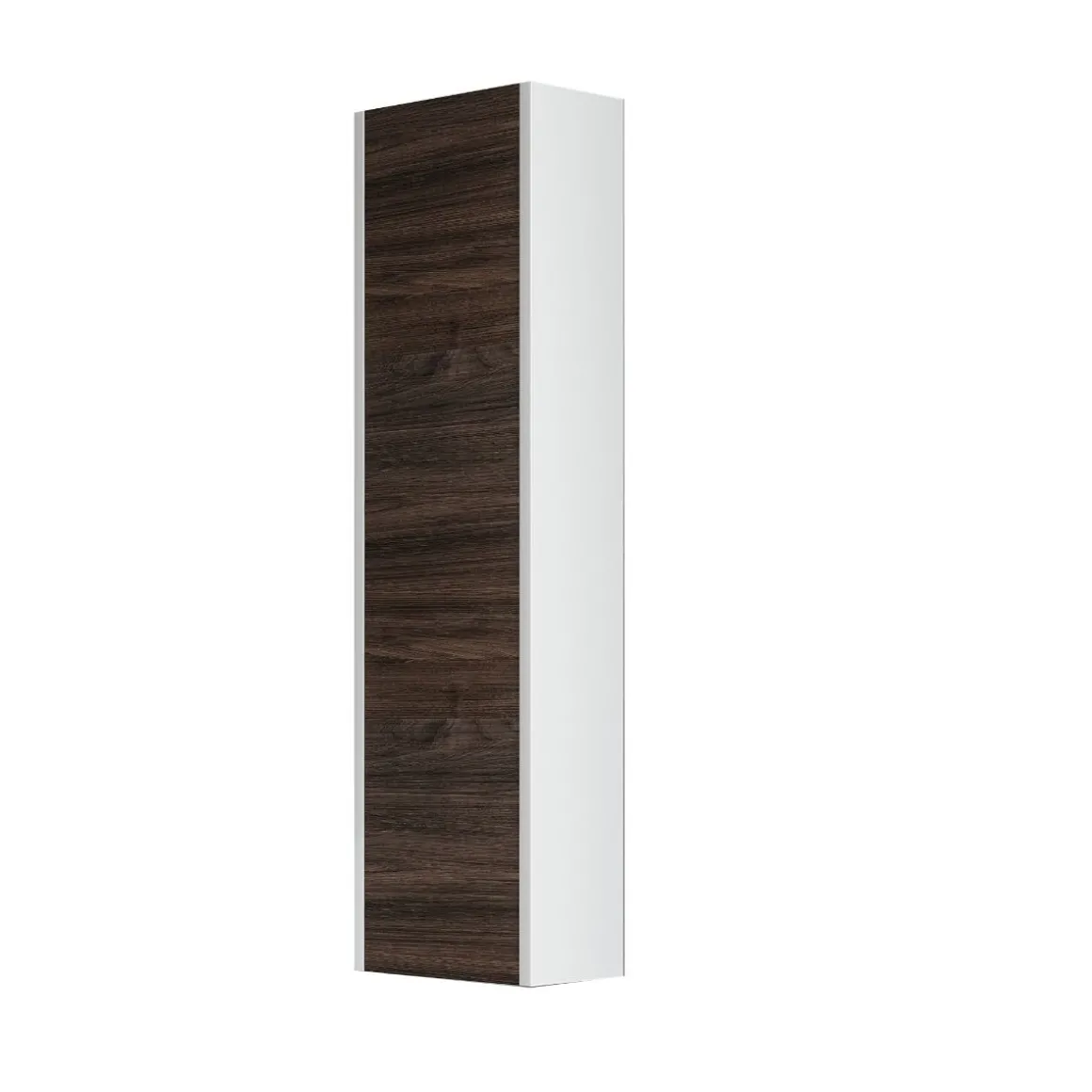 COLONNA SOSPESA MOD. LUNA CM 30X22 H. 120 BIANCO LUCIDO E OLMO CAFFE'