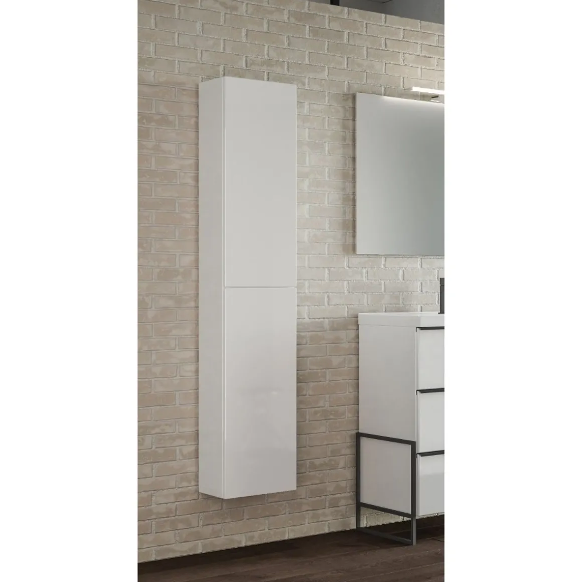 COLONNA SOSPESA MOD. MULTIUSO CM 30X22 H. 160 BIANCO LUCIDO