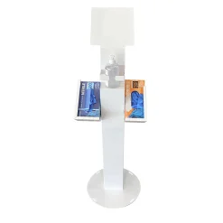 COLONNINA DISPENSER 38X38 H. 129 IN METALLO BIANCO: vendita online COLONNINA DISPENSER 38X38 H. 129 IN METALLO BIANCO in offerta