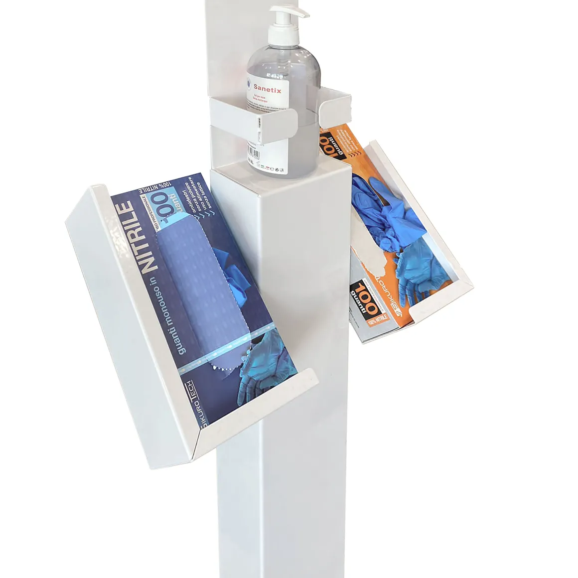 COLONNINA DISPENSER 38X38 H. 129 IN METALLO BIANCO: vendita online COLONNINA DISPENSER 38X38 H. 129 IN METALLO BIANCO in offerta
