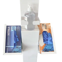 COLONNINA DISPENSER 38X38 H. 129 IN METALLO BIANCO: vendita online COLONNINA DISPENSER 38X38 H. 129 IN METALLO BIANCO in offerta