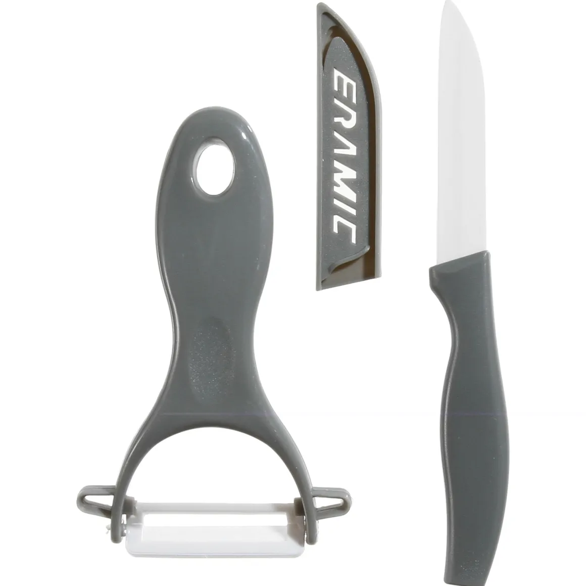 COLTELLO E PELAPATATE IN CERAMICA