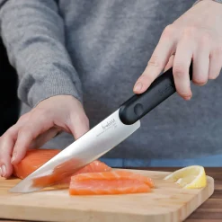 COLTELLO SALAMI KNIFE BLACK EDITION IN ACCIAIO INOX MANICO NERO