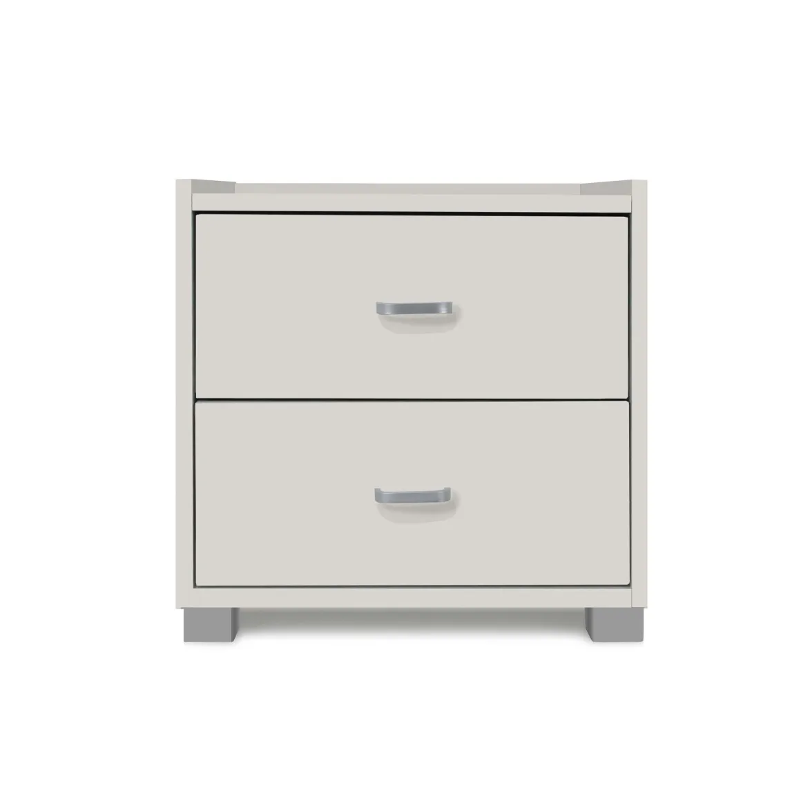 COMODINO BIANCO OPACO 2 CASSETTI