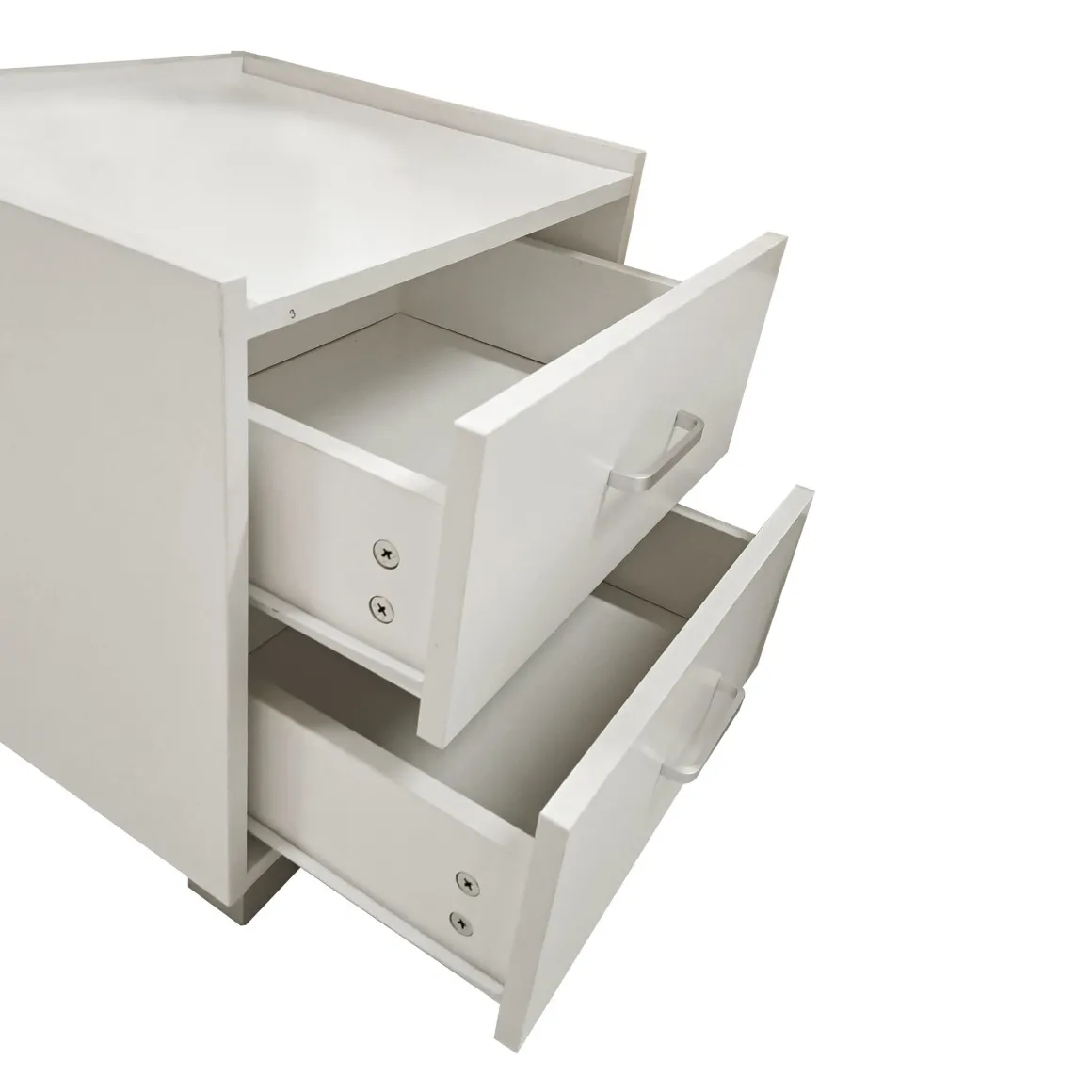 COMODINO BIANCO OPACO 2 CASSETTI
